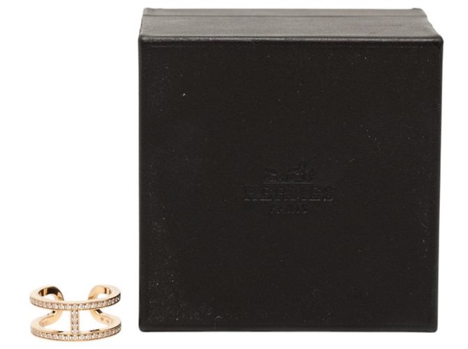 Ring Hermès Anello a fascia in oro giallo 18K e diamanti Hermes - vista 9