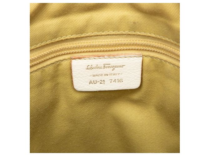Borsa Tote Gancini Salvatore Ferragamo Bianco - vista 5