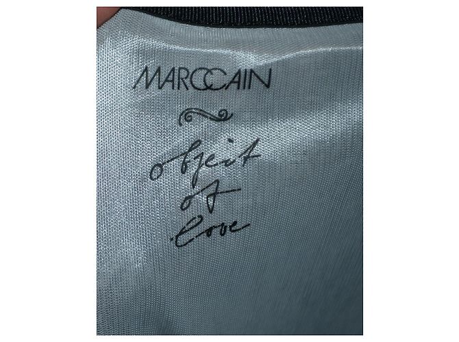 Abito Marc Cain in pizzo e jersey grigio con dettagli neri Nero - vista 4
