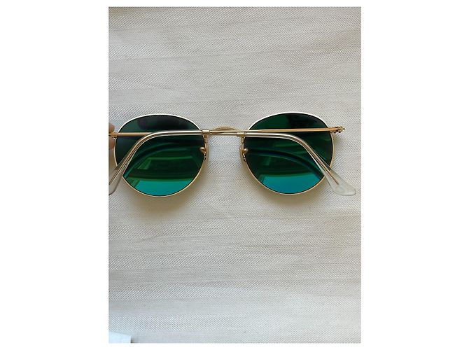 Ray-Ban Round Metal Gafas de Sol Polarizadas 112/P9 Verde Gold hardware - vista 12