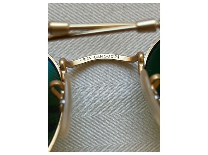 Ray-Ban Round Metal Gafas de Sol Polarizadas 112/P9 Verde Gold hardware - vista 13