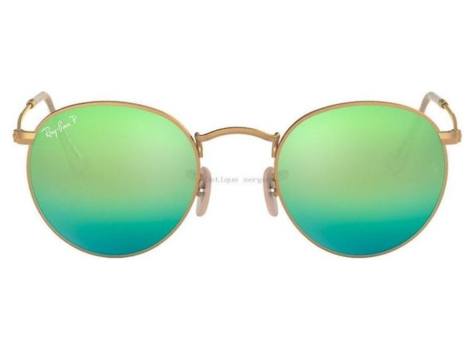 Ray-Ban Round Metal Gafas de Sol Polarizadas 112/P9 Verde Gold hardware - vista 6