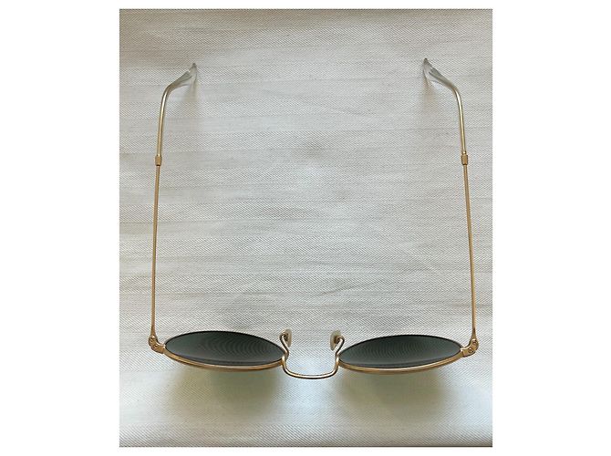 Ray-Ban Round Metal Gafas de Sol Polarizadas 112/P9 Verde Gold hardware - vista 7
