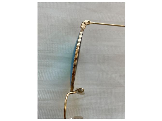 Ray-Ban Round Metal Gafas de Sol Polarizadas 112/P9 Verde Gold hardware - vista 8
