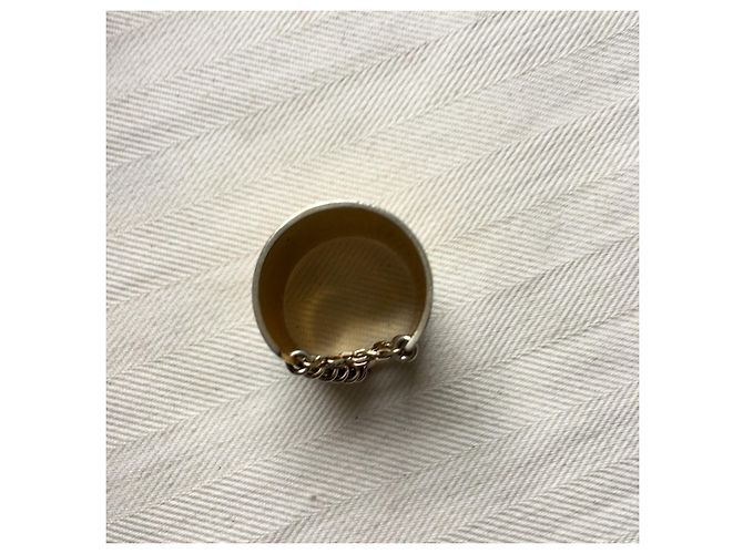 Autre Marque Anello Corset in metallo dorato e catenelle D'oro - vista 5