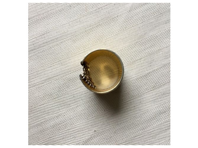 Autre Marque Anello Corset in metallo dorato e catenelle D'oro - vista 6