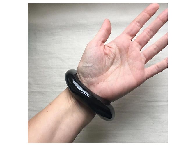 Autre Marque Bracciale rigido nero Iris Apfel x Le Bon Marché Rive Gauche - vista 7
