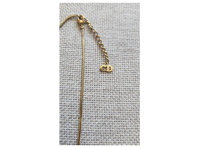 Collana Dior 'D' in metallo dorato e cristalli D'oro - vista 2