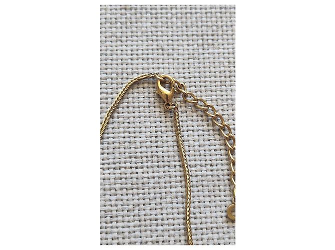 Collana Dior 'D' in metallo dorato e cristalli D'oro - vista 4