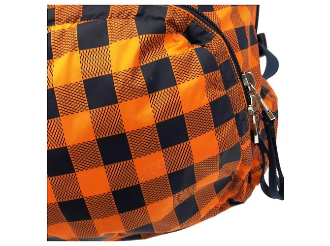 Zaino Louis Vuitton Damier Aventure Light Pack Arancione - vista 5