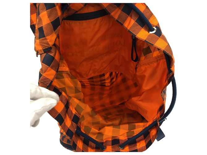 Zaino Louis Vuitton Damier Aventure Light Pack Arancione - vista 8