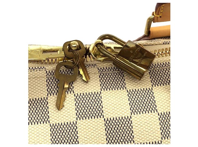 Louis Vuitton Damier Azur Keepall 50cm Borsa Boston Blu - vista 3