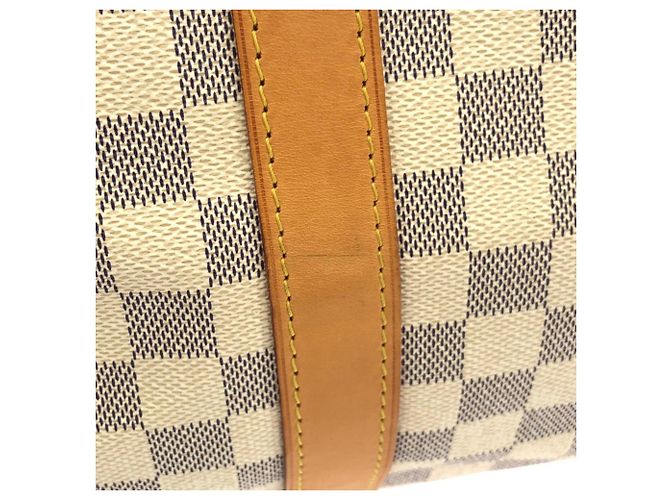 Louis Vuitton Damier Azur Keepall 50cm Borsa Boston Blu - vista 5