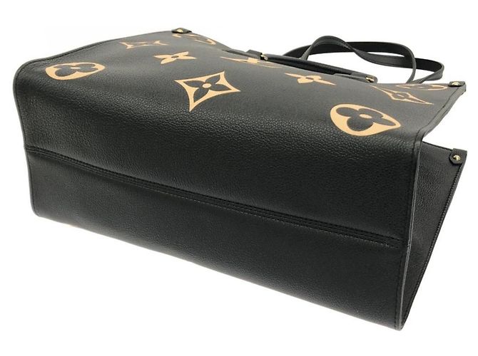 Borsa Louis Vuitton Bicolor Monogram Empreinte OnTheGo MM Nero Beige - vista 2