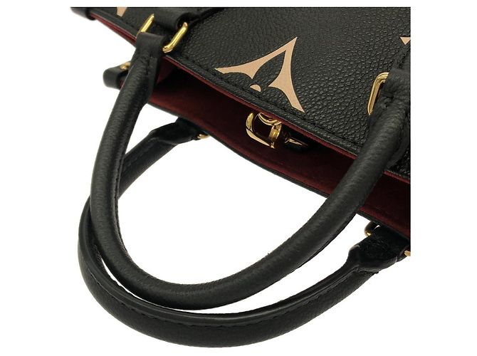 Borsa Louis Vuitton Bicolor Monogram Empreinte OnTheGo PM Nero Beige - vista 5