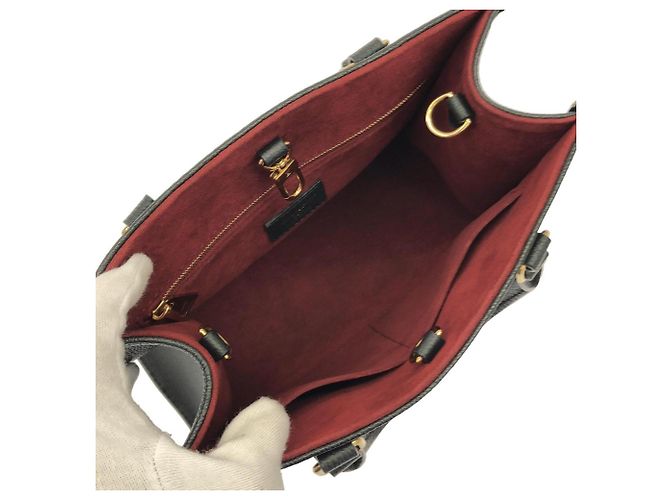 Borsa Louis Vuitton Bicolor Monogram Empreinte OnTheGo PM Nero Beige - vista 6