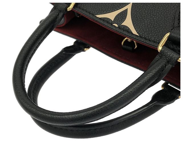 Borsa Louis Vuitton Bicolor Monogram Empreinte OnTheGo PM Nero Beige - vista 5
