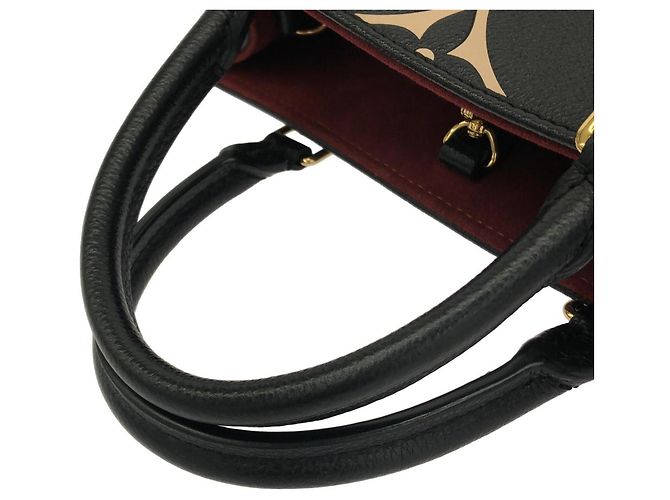 Borsa Louis Vuitton Bicolor Monogram Empreinte OnTheGo PM Nero Beige - vista 5