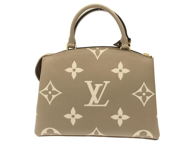 Borsa Louis Vuitton Bicolor Monogram Empreinte Petit Palais PM Grigio Crudo - vista 2