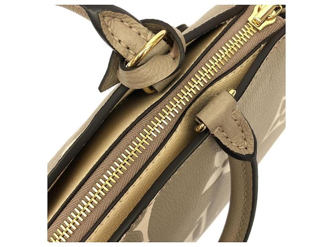 Borsa Louis Vuitton Bicolor Monogram Empreinte Petit Palais PM Grigio Crudo - vista 5