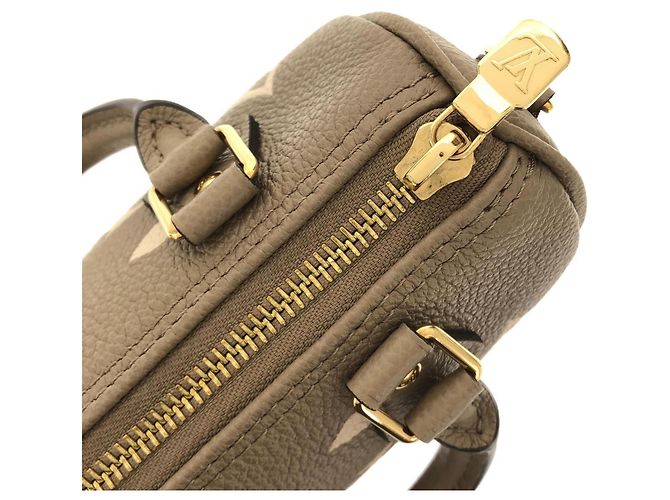 Borsa Boston Louis Vuitton Bicolor Monogram Empreinte Nano Speedy Grigio Crudo - vista 4