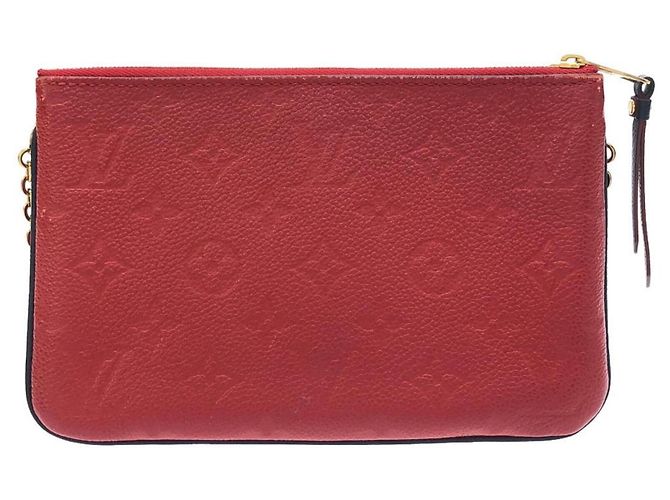 Louis Vuitton Monogram Empreinte Pochette Double Zip Rosso - vista 2