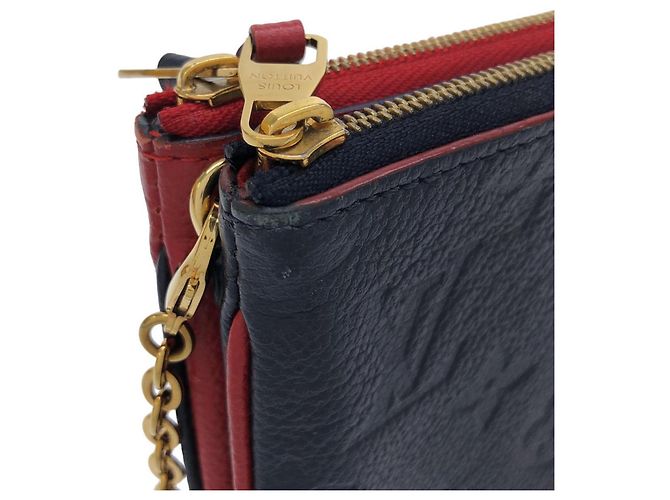 Louis Vuitton Monogram Empreinte Pochette Double Zip Rosso - vista 5