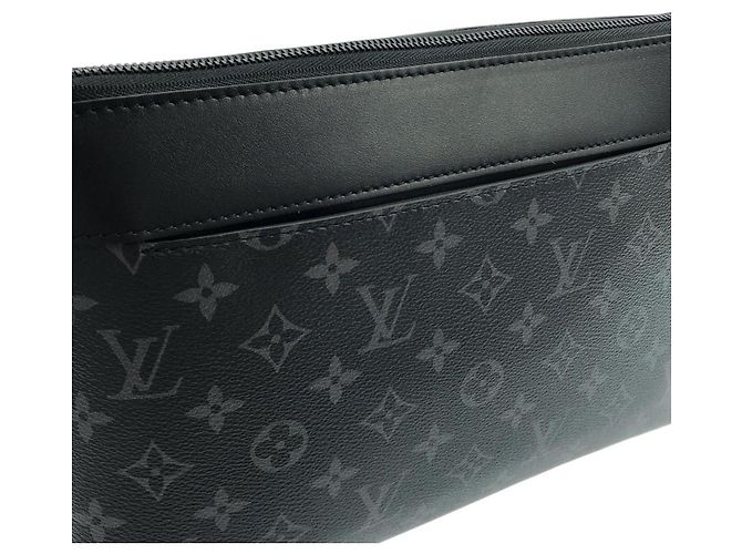 Louis Vuitton Monogram Eclipse Pochette Voyage Souple Nero - vista 7
