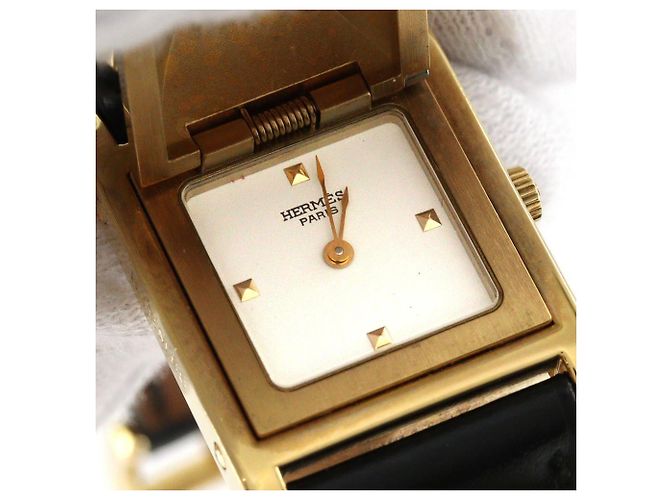 Reloj de pulsera Hermès Medor de cuarzo con baño de oro - vista 7