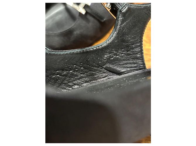 Hermès Jackie 50 Slingback in raso nero - vista 4