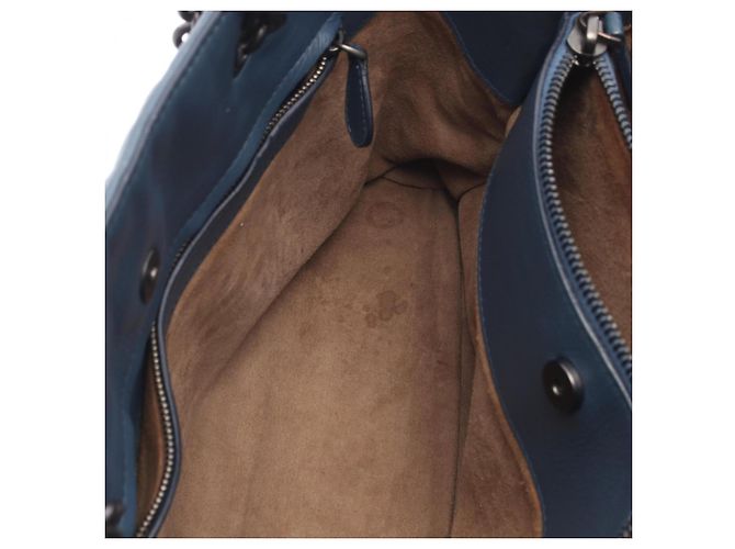 Borsa a tracolla in pelle Intrecciato blu navy Bottega Veneta - vista 5