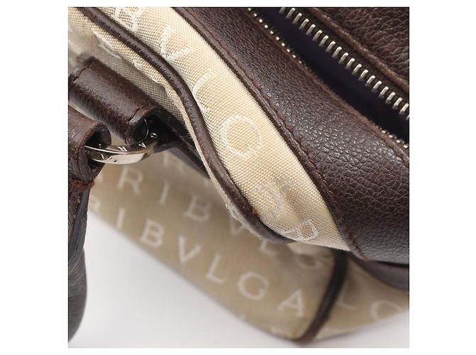 Bulgari Borsa Bvlgari BVLGARI Logomania Marrone Beige - vista 7