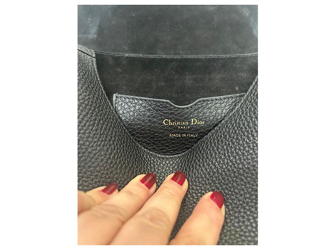 Dior Bobby Borsa a tracolla pelle di vitello granulata nera Nero - vista 6
