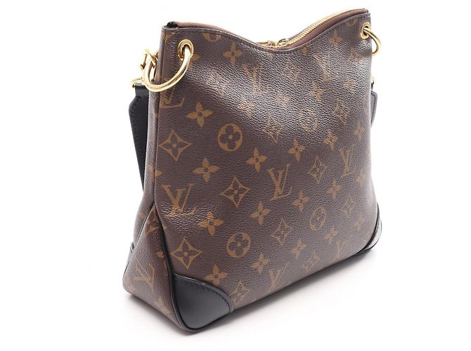 Borsa a tracolla Louis Vuitton Odeon NM PM Marrone Nero - vista 2