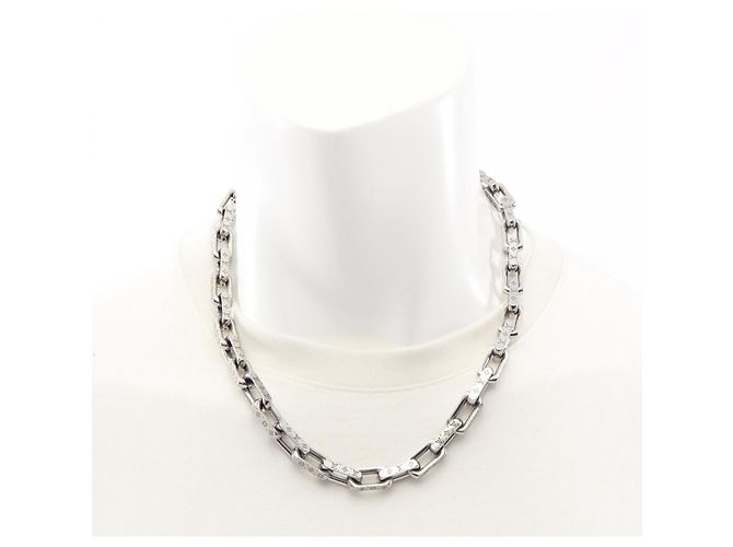Collana Chain Monogram Louis Vuitton Argento - vista 6