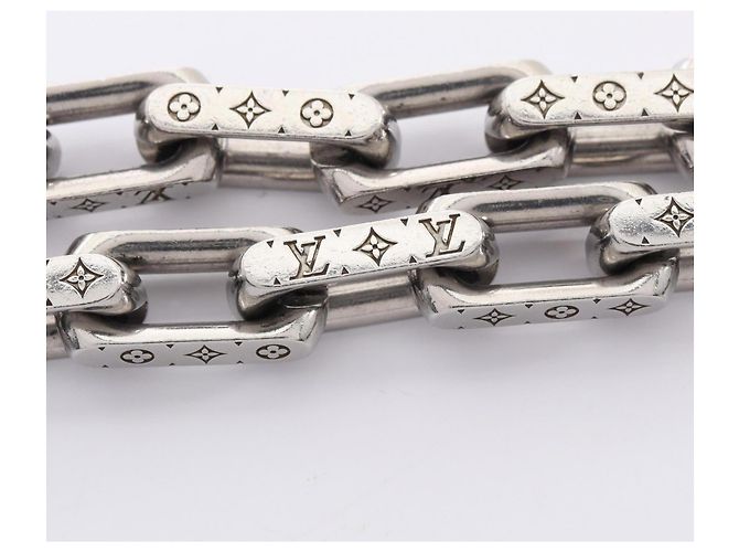Collana Chain Monogram Louis Vuitton Argento - vista 7