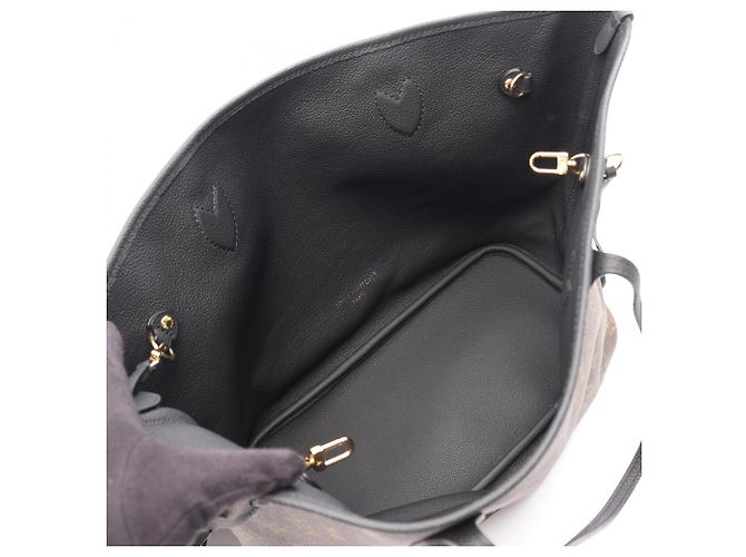 Borsa Tote Louis Vuitton Neverfull Inside Out MM Marrone Nero - vista 3