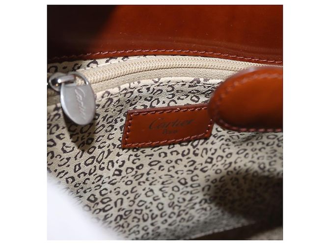 Cartier Panthère pelle lucida Medium Marrone - vista 6