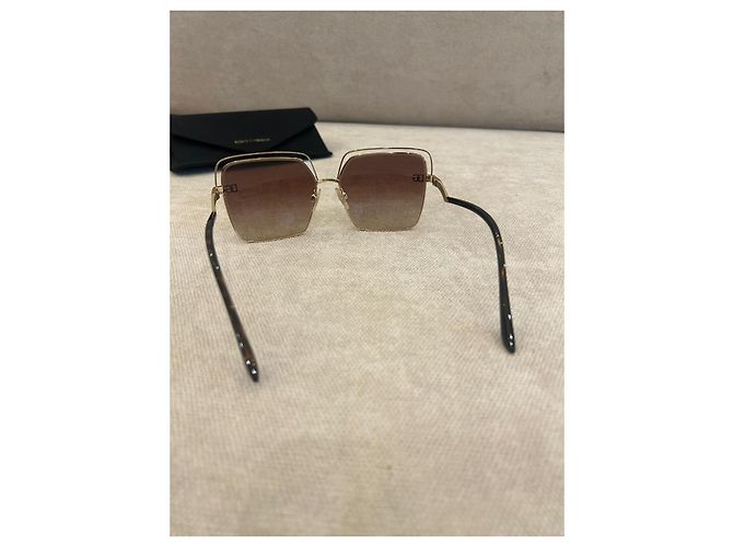 Dolce & Gabbana Gafas de sol cuadradas doradas Castaño Dorado - vista 2