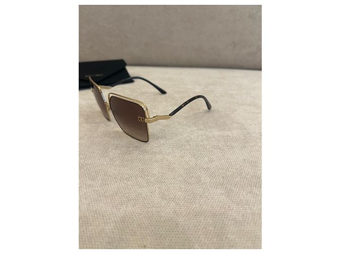 Dolce & Gabbana Gafas de sol cuadradas doradas Castaño Dorado - vista 3
