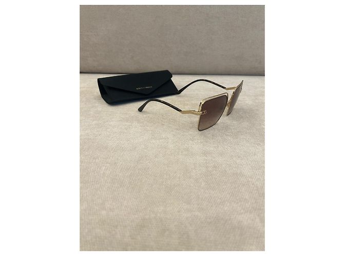 Dolce & Gabbana Gafas de sol cuadradas doradas Castaño Dorado - vista 4