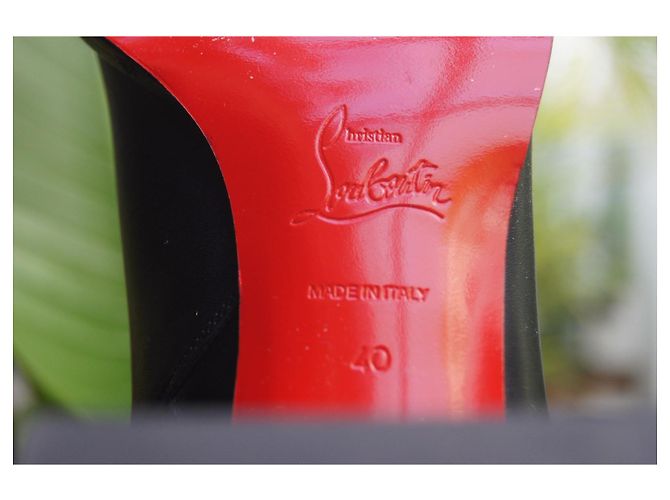Christian Louboutin Stivaletti in Pelle Nera - vista 10