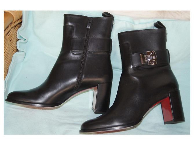 Christian Louboutin Stivaletti in Pelle Nera - vista 5