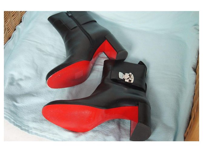 Christian Louboutin Stivaletti in Pelle Nera - vista 8