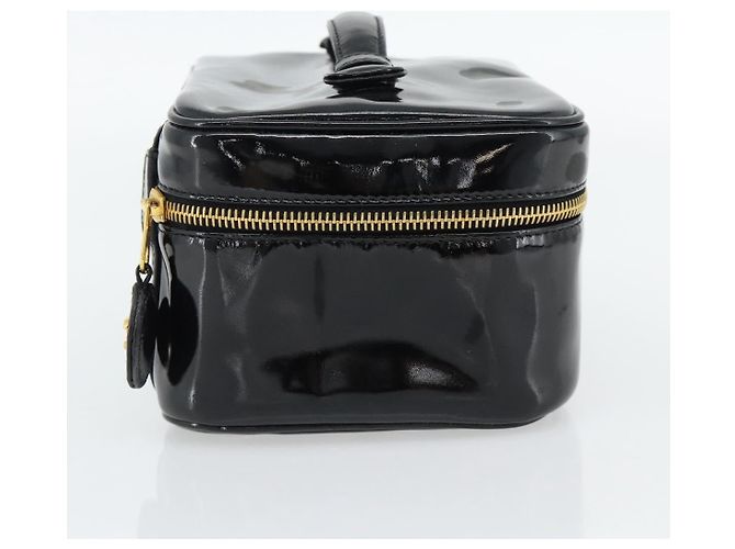 Chanel Vintage Timeless Beauty Case Patent Small Nero - vista 3
