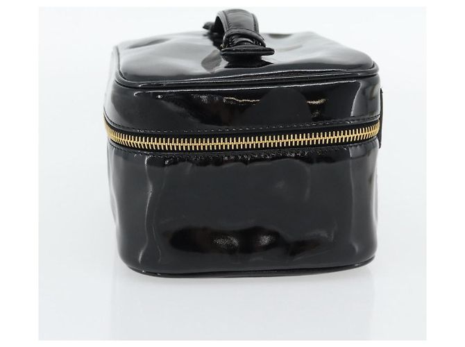 Chanel Vintage Timeless Beauty Case Patent Small Nero - vista 4
