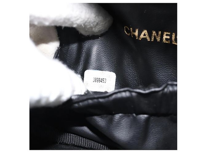 Chanel Vintage Timeless Beauty Case Patent Small Nero - vista 7