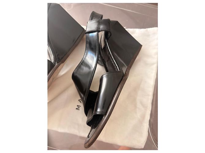 Sandali con zeppa Marc Jacobs in vernice nera Nero - vista 9