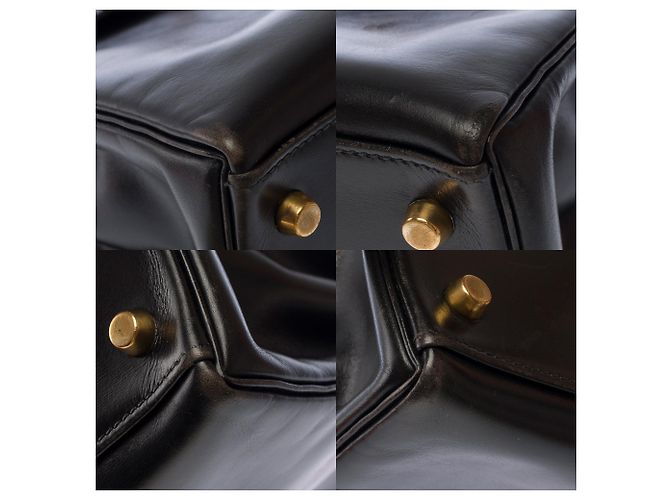 Hermès Borsa HERMES Kelly 28 in Pelle Nera - 103709 Nero - vista 12