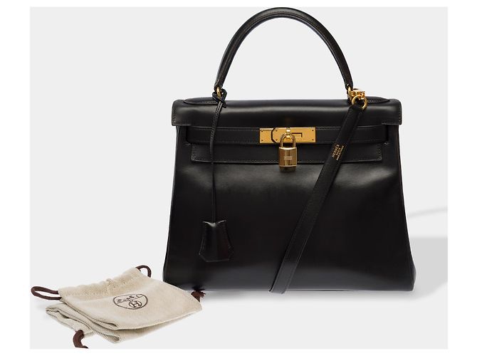 Hermès Borsa HERMES Kelly 28 in Pelle Nera - 103709 Nero - vista 2